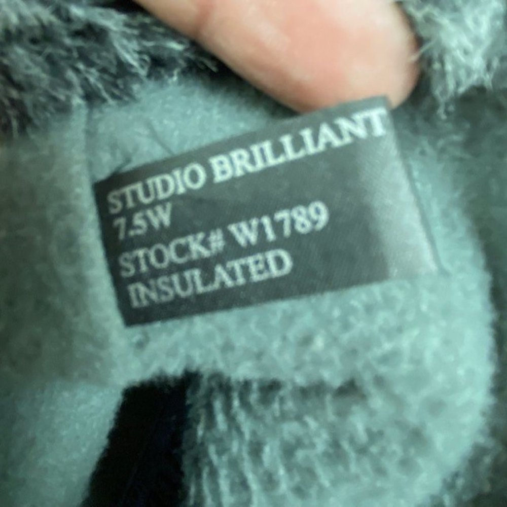 Studio Brilliant Women's Black Suede Faux Fur Trim Evonna WaterProof Boots‎ 7.5 - Picture 14 of 14